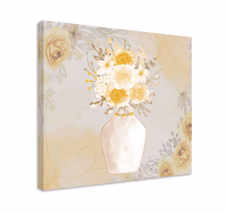 Graceful bloom composition slikarsko platno z rožami - TenStickers