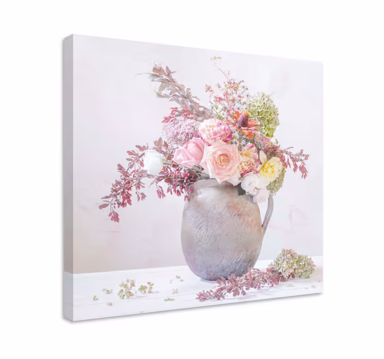 Botanical composition grace slikarsko platno z rastlinami - TenStickers