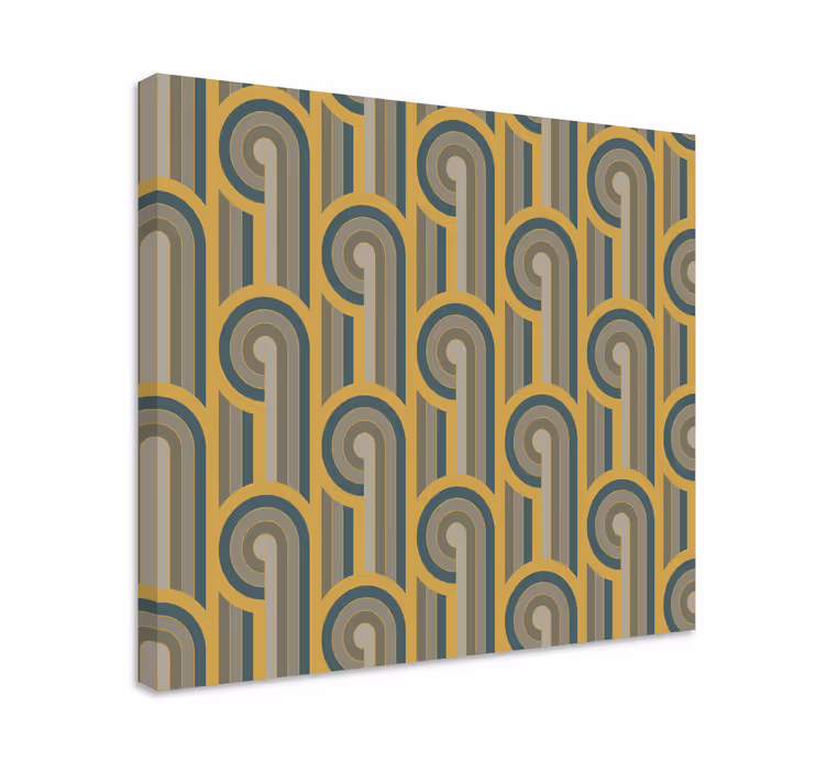 Curved line pattern platno slike geometrijski vzorci - TenStickers