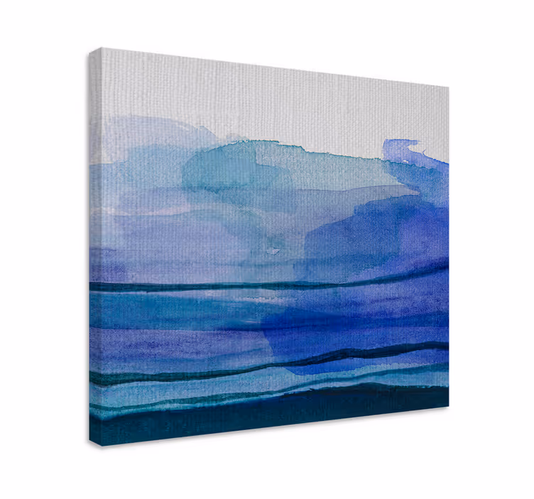 Blue water layers platno slika zemljevidov - TenStickers