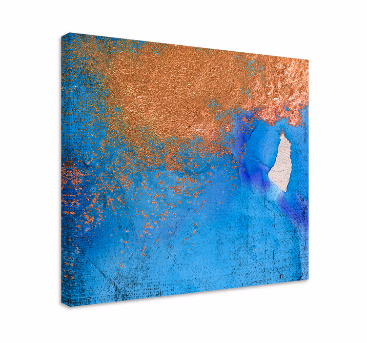 Textured blue abstract povzetek na platnu - TenStickers