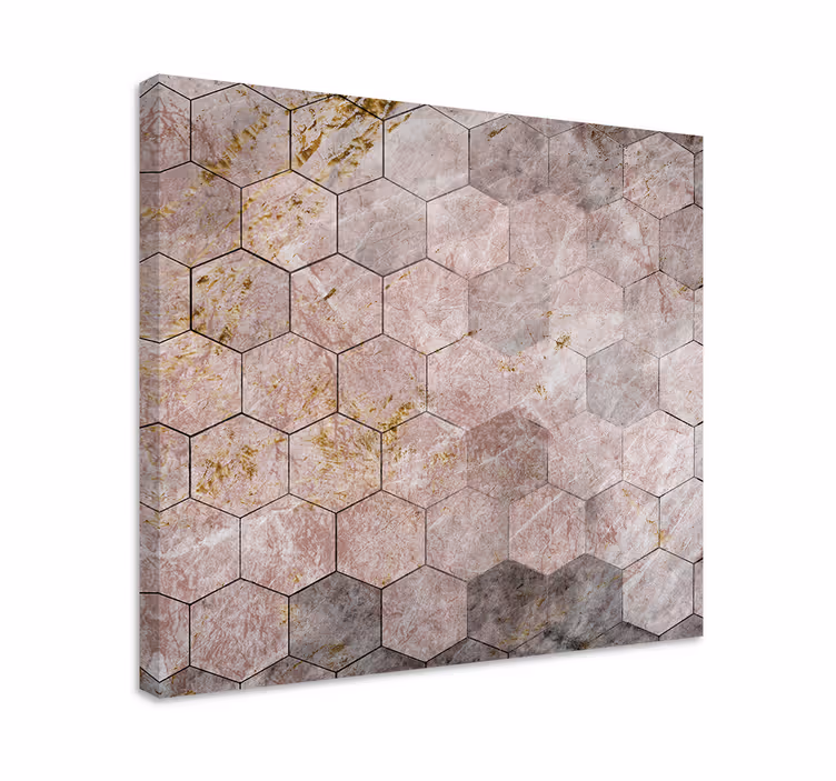 Hexagonal texture pattern na platnu geometrijski vzorci - TenStickers