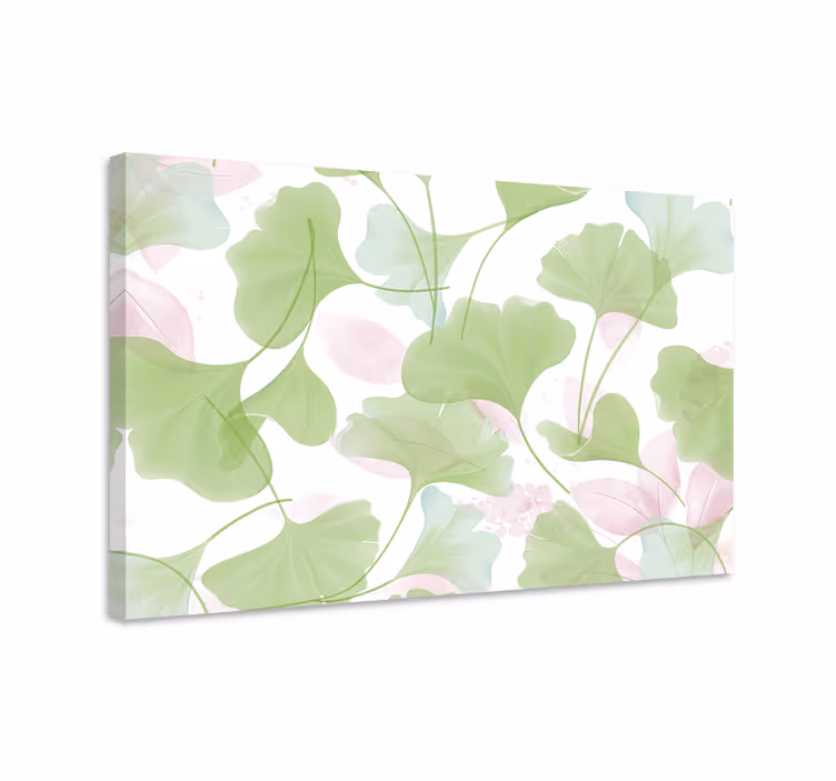 Glamour ginko leaves rastlinski odtisi platna - TenStickers