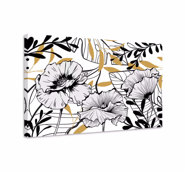 Graceful blossom composition slikarsko platno z rožami - TenStickers