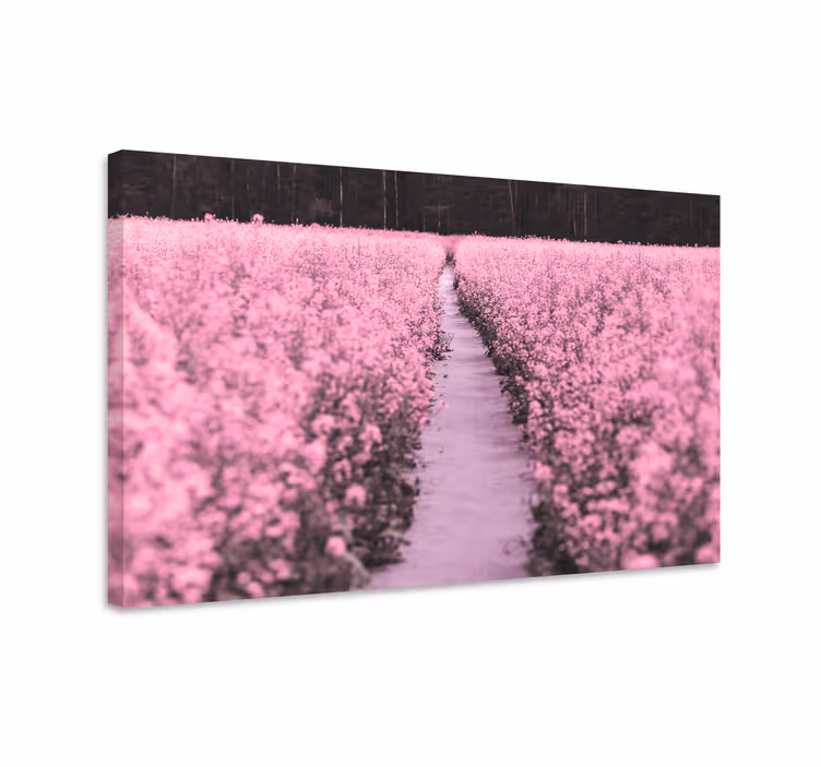 Path through blooms slikarsko platno z rožami - TenStickers