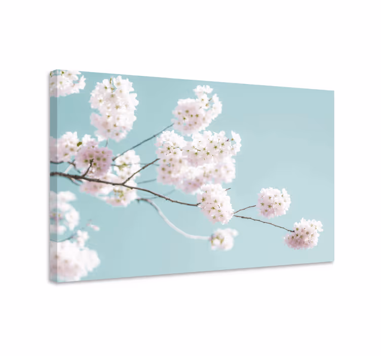 Sakura bloom stem slikarsko platno z rožami - TenStickers