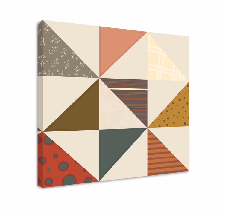 Geometric patterned mosaic slika na platnu buda - TenStickers