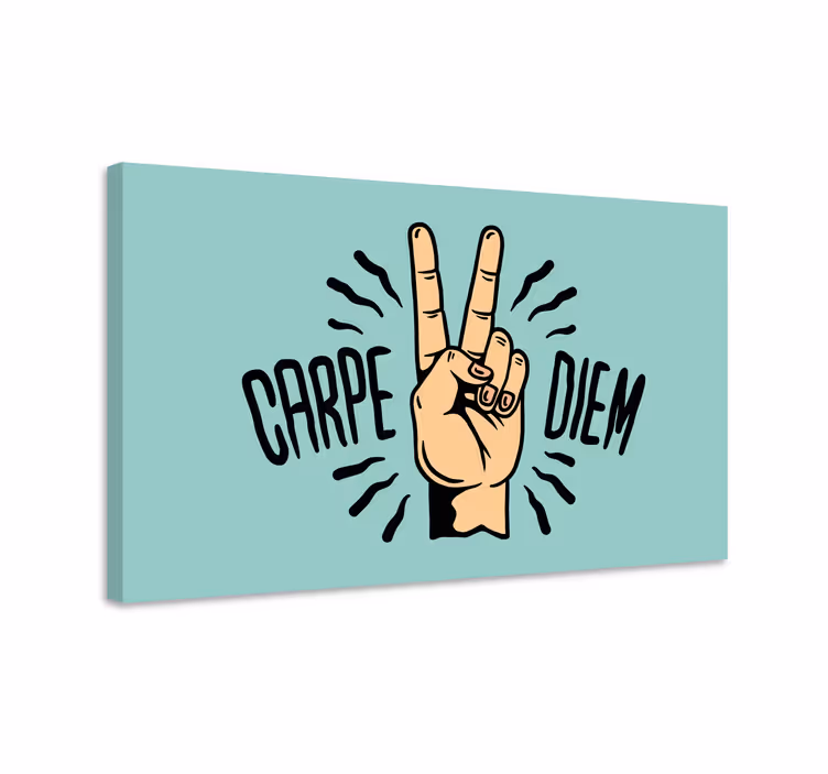 Carpe diem gesta roke platno s citatom za notranjo opremo - TenStickers