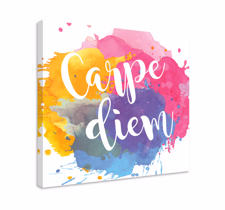 Carpe diem art platno z inspirativnim citatom - TenStickers
