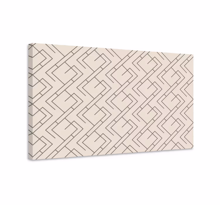 Stylish linear pattern na platnu z geometrijskimi vzorci - TenStickers