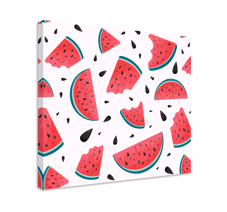Refreshing watermelon slice slikarska platna s sadjem - TenStickers