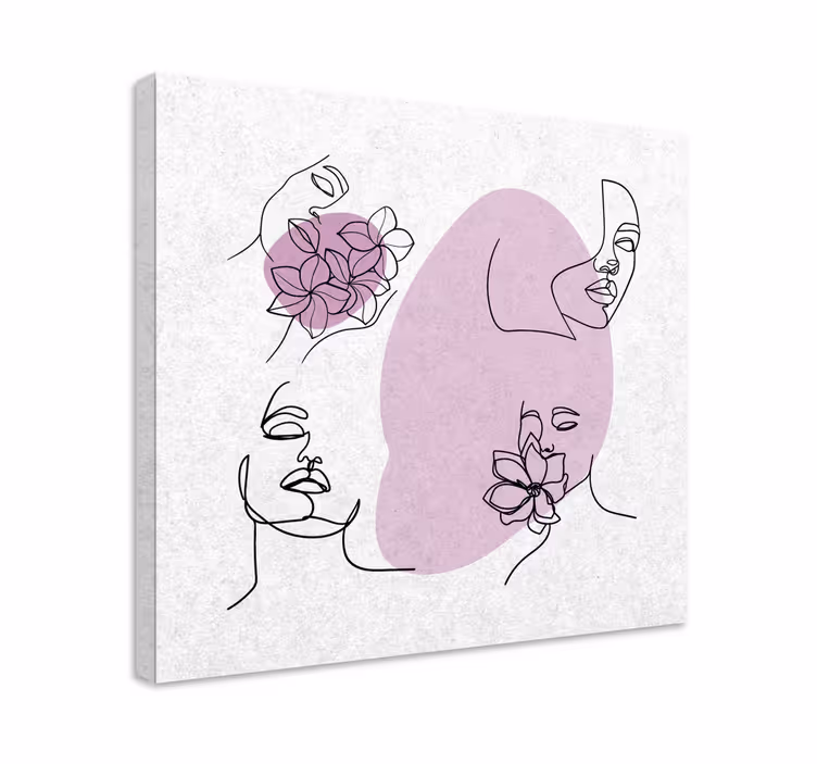 Abstract floral faces slikarsko platno z rožami - TenStickers
