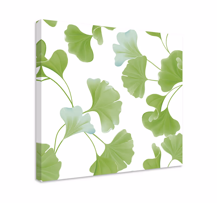 Zeleni ginko pušča sodobno platno - TenStickers