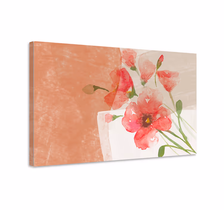 Soft blossom arrangement slikarsko platno z rastlinami - TenStickers