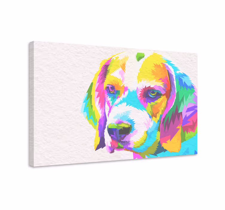 Akvarelni odtisi na platnu psa beagle - TenStickers