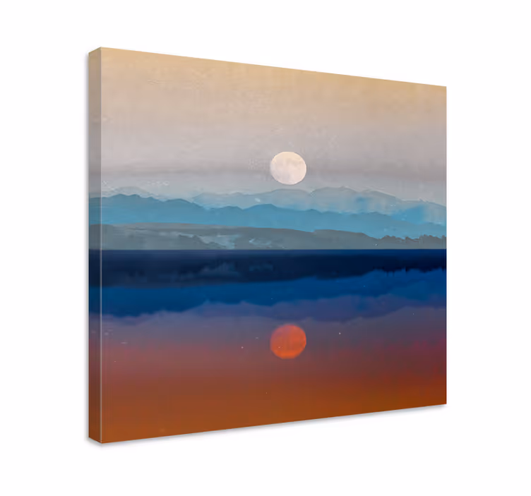 Vesolje lepo luna design krajinsko platno - TenStickers