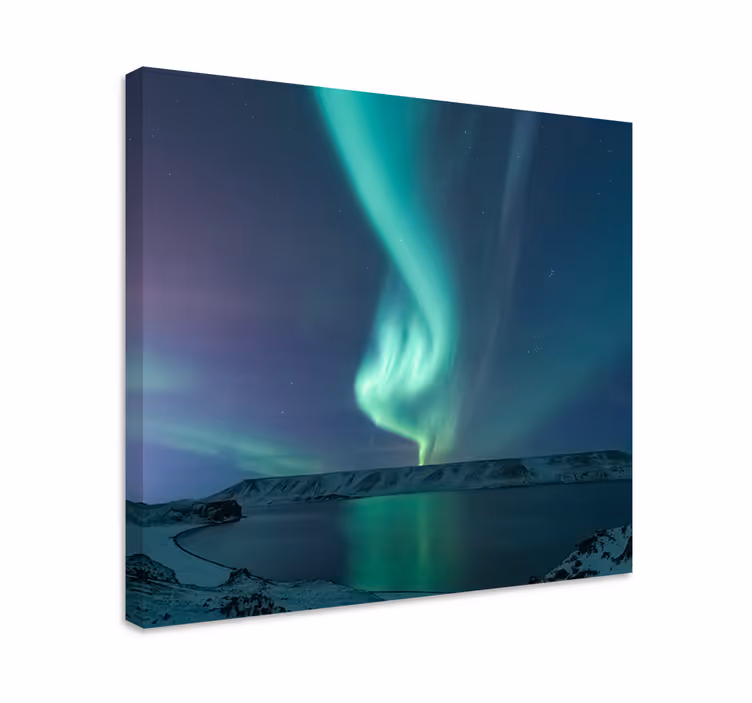 Aurora borealis display platno zemljevidov - TenStickers