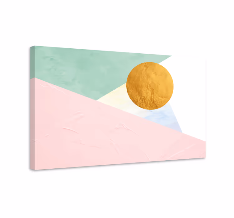Geometric sun circle moderno platno slikarstvo - TenStickers