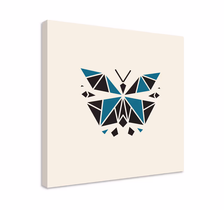 Geometric butterfly shape platno s sliko kačjega pastirja - TenStickers
