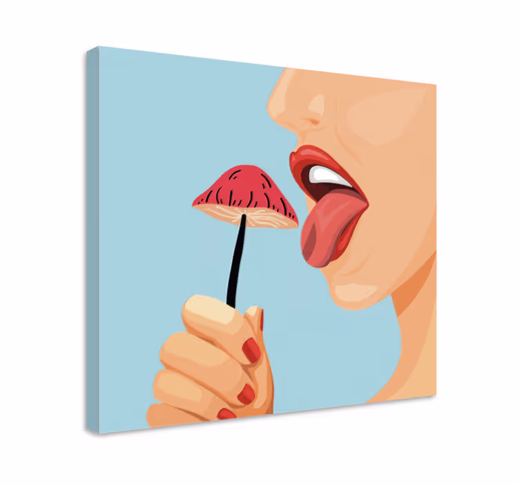 Slastna jagodna skušnjava slikarska platna s sadjem - TenStickers