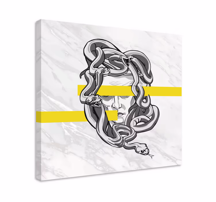 Oblikovanje glave meduze platno slikanje dekoracija - TenStickers
