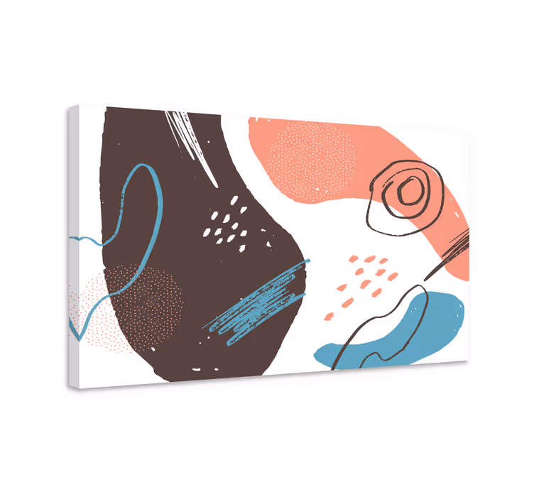 Dynamic artistic shapes povzetek na platnu - TenStickers