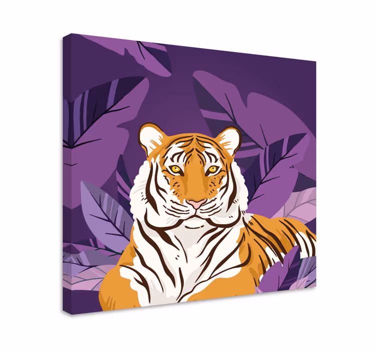 Majestic tiger portrait na platnu z motivi živali - TenStickers