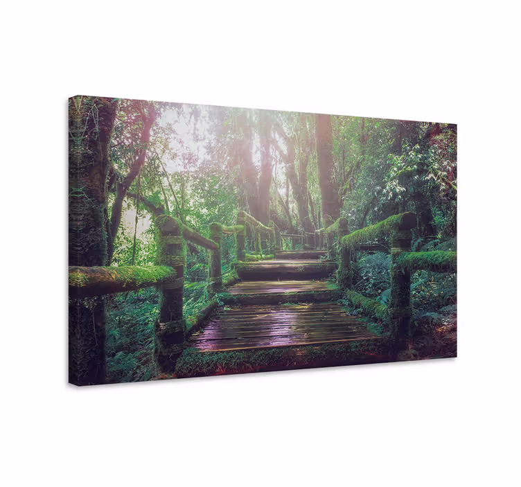 Forest pathway platna z enojnim drevesnim motivom - TenStickers