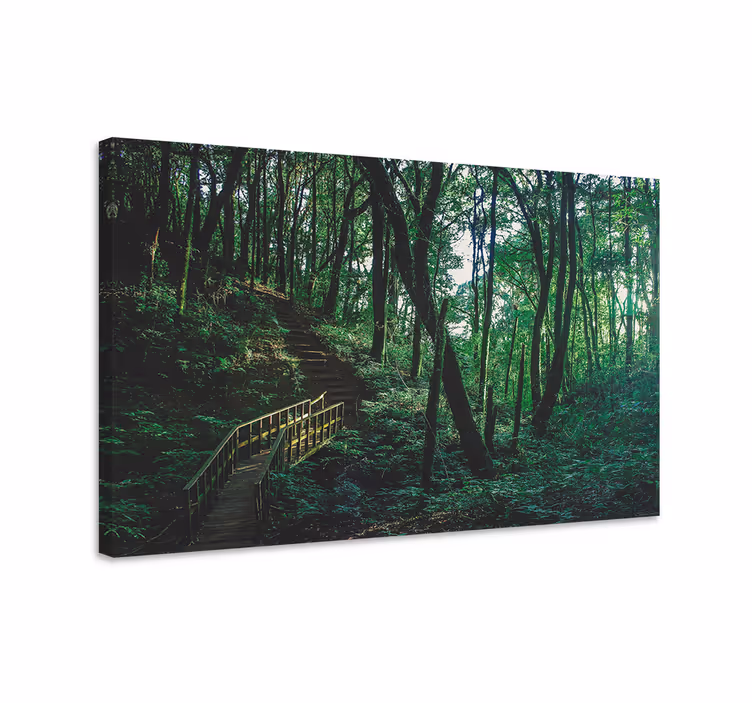 Woodland trail platno slika zemljevidov - TenStickers