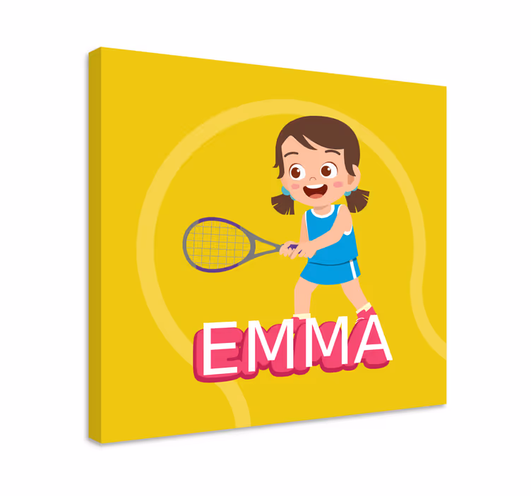 Tennis girl emma platno slike rož in rastlin - TenStickers