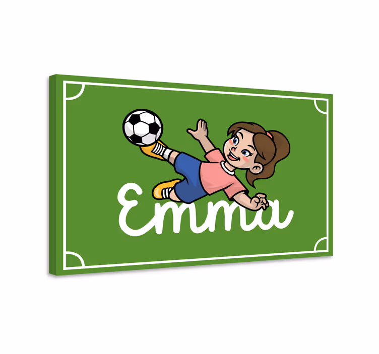 Personalizirano platno za dekle nogometaša - TenStickers
