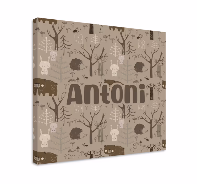 Cute forest creatures platno slikanje za dojenčke - TenStickers