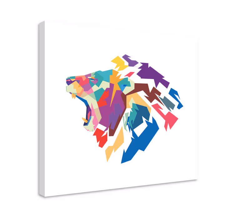 Colorful lion head platna slike z motivi živali - TenStickers