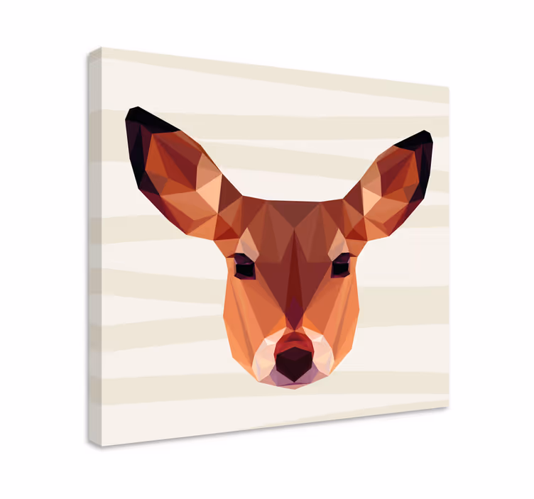 Geometrijske živali odtisi na platnu severnih jelenov - TenStickers
