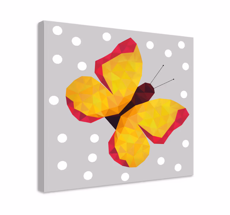 Geometrijsko-živali metulj platno - TenStickers
