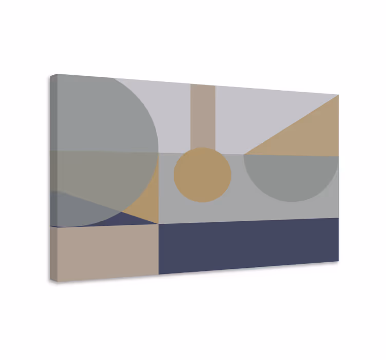 Abstract shapes display na platnu z geometrijskimi vzorci - TenStickers