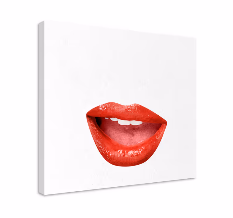 Lips portrait z motivom ljudi in likov na platnu - TenStickers
