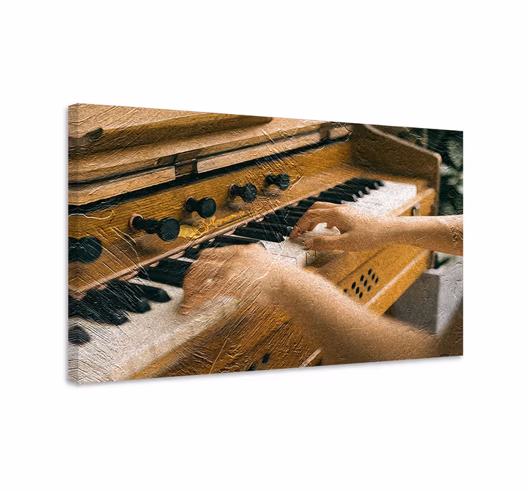 Hands on keys platno slikanje glasbe - TenStickers