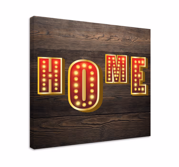 Home light sign platno s citatom za notranjo opremo - TenStickers