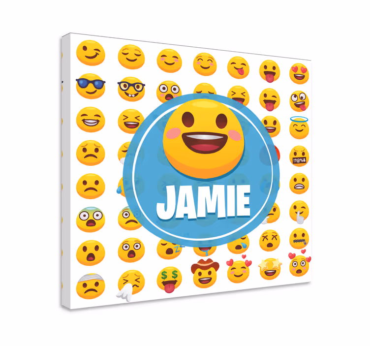 Emoji expressions collection platna z abecedo - TenStickers