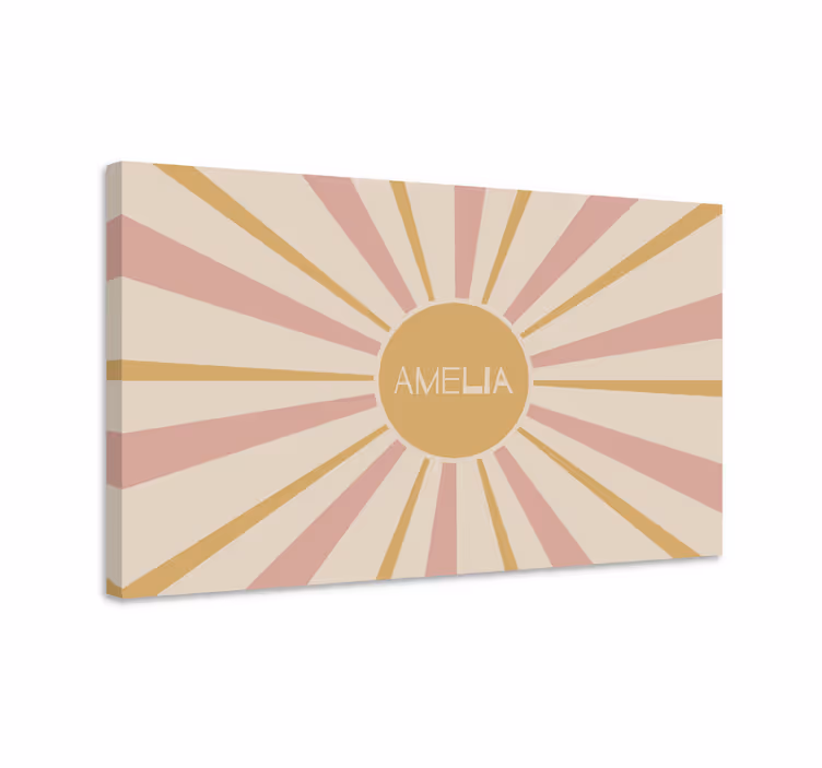 Amelia sunburst design platna s črkami in abecedo - TenStickers