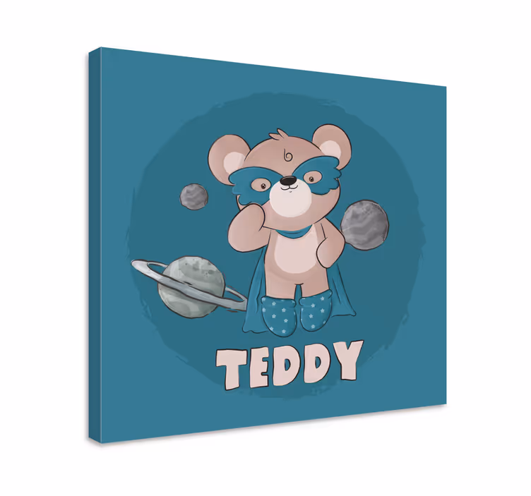Medved junak personalizirano platno - TenStickers