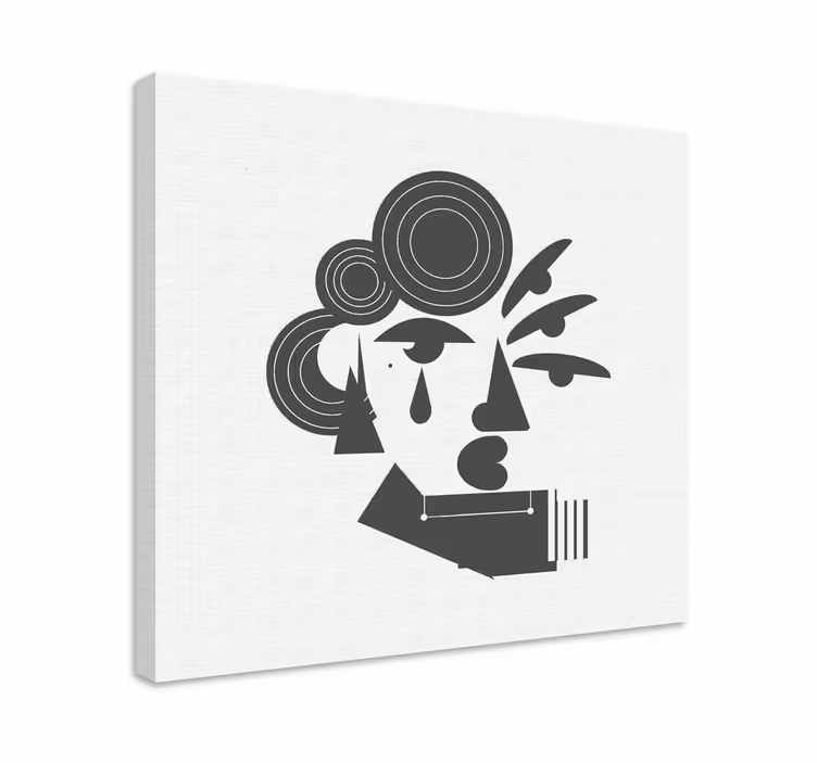Portret abstraktnega lika moderno platno slikarstvo - TenStickers