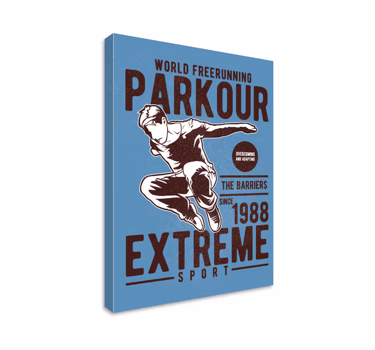 Vintage tisk plakatov za parkour - TenStickers