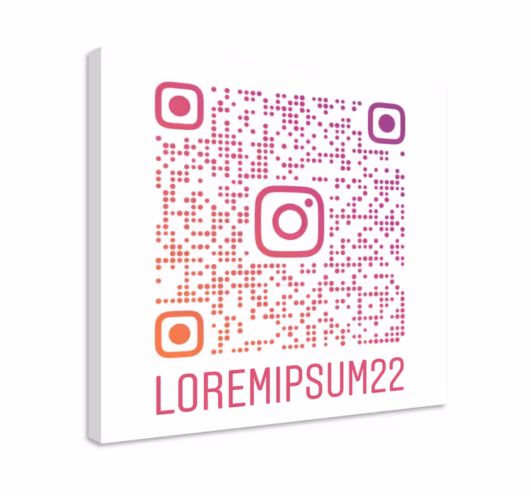 Kod QR Instagram po meri Prilagodljivo platno - TenStickers