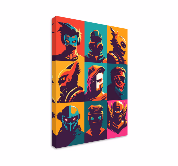 Pop Art Epic junaki tisk video iger na platno - TenStickers