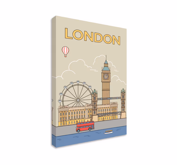 Londonska Platno s slikami mest in držav - TenStickers