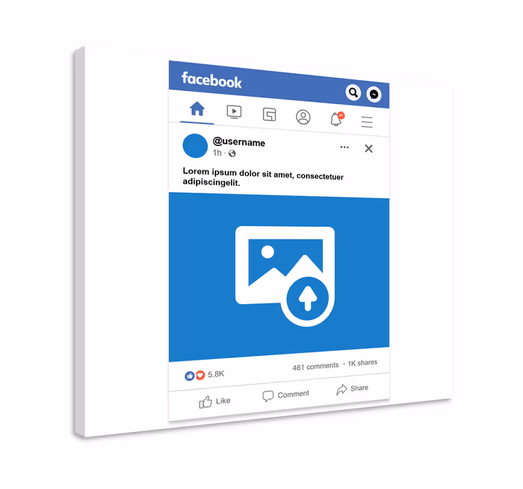 Facebook zaslon Prilagodljivo platno - TenStickers