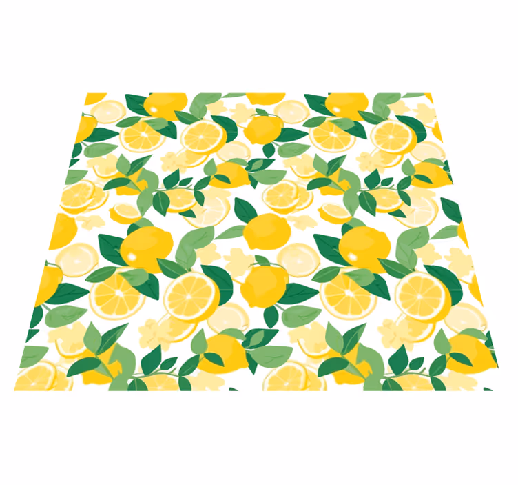 Vzorec limonine rezine Rumeno vinilno preproga - TenStickers