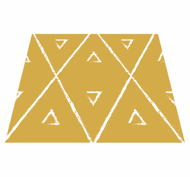 Geometrijski vzorec romba Rumeno vinilno preproga - TenStickers